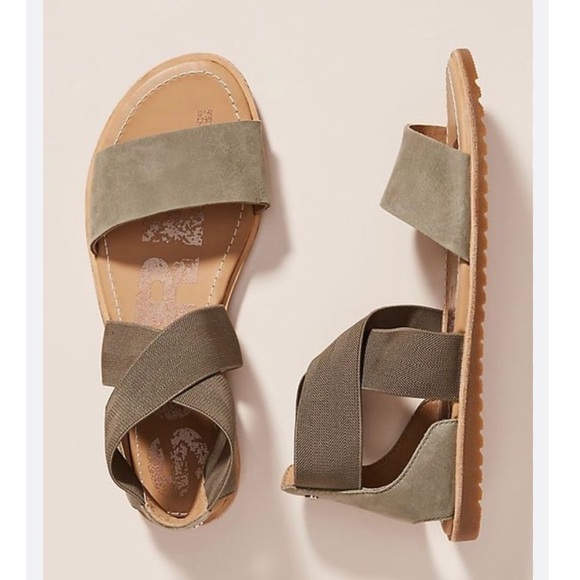 Sorel Shoes - Sorel Ella Spring Summer Full Grain Leather Sandal Women’s Size 8 in Sage Green
